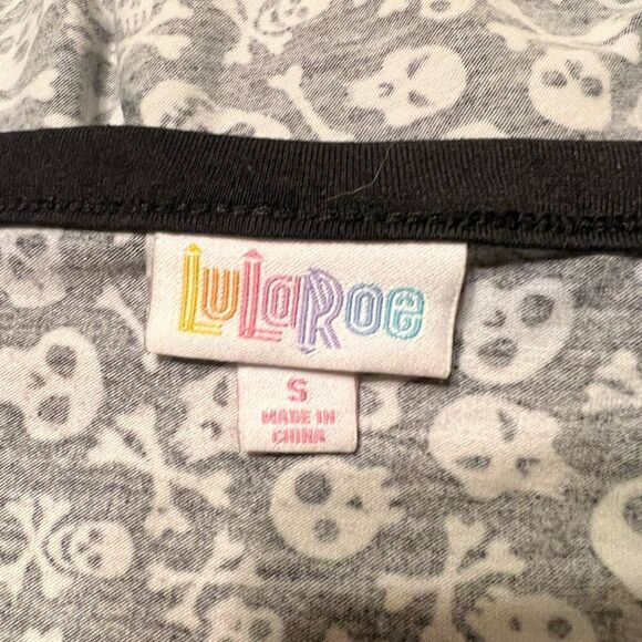 Lularoe black and white skull and crossbones top! - Picture 8 of 8